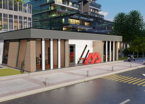120m² Hafifçelik Satış Ofisi