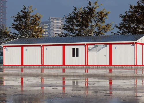 126m² Birleşimli Konteyner Çamaşırhane Binası