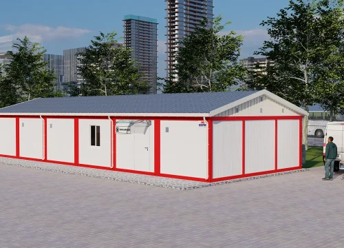 126m² Birleşimli Konteyner Çamaşırhane Binası