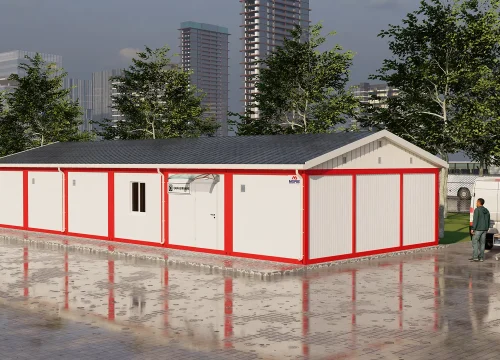 126m² Birleşimli Konteyner Çamaşırhane Binası