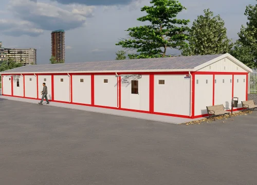 189m² Birleşimli Konteyner Soyunma Binası