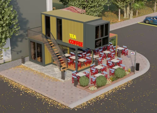 Modüler Birleşimli Konteyner Kafe