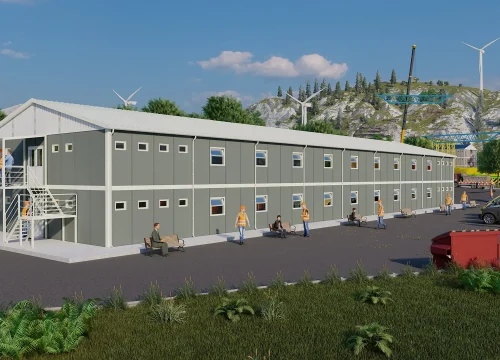 513 m² İşçi Yatakhane Binası