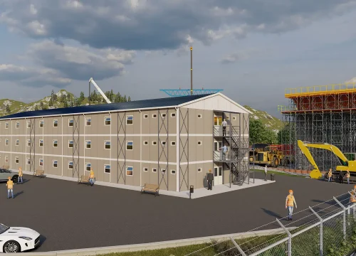 513 m² İşçi Yatakhane Binası