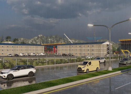 513 m² İşçi Yatakhane Binası
