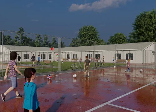 656m² Prefabrik Okul Binası