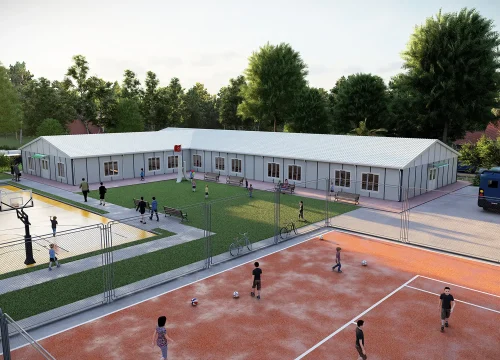 656m² Prefabrik Okul Binası