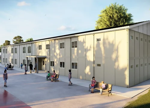 656m² Prefabrik Okul Binası