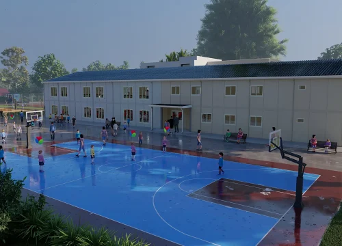 656m² Prefabrik Okul Binası