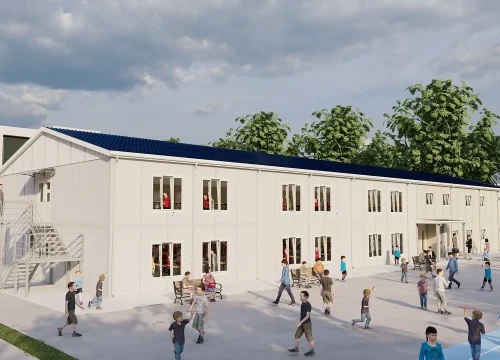656m² Prefabrik Okul Binası