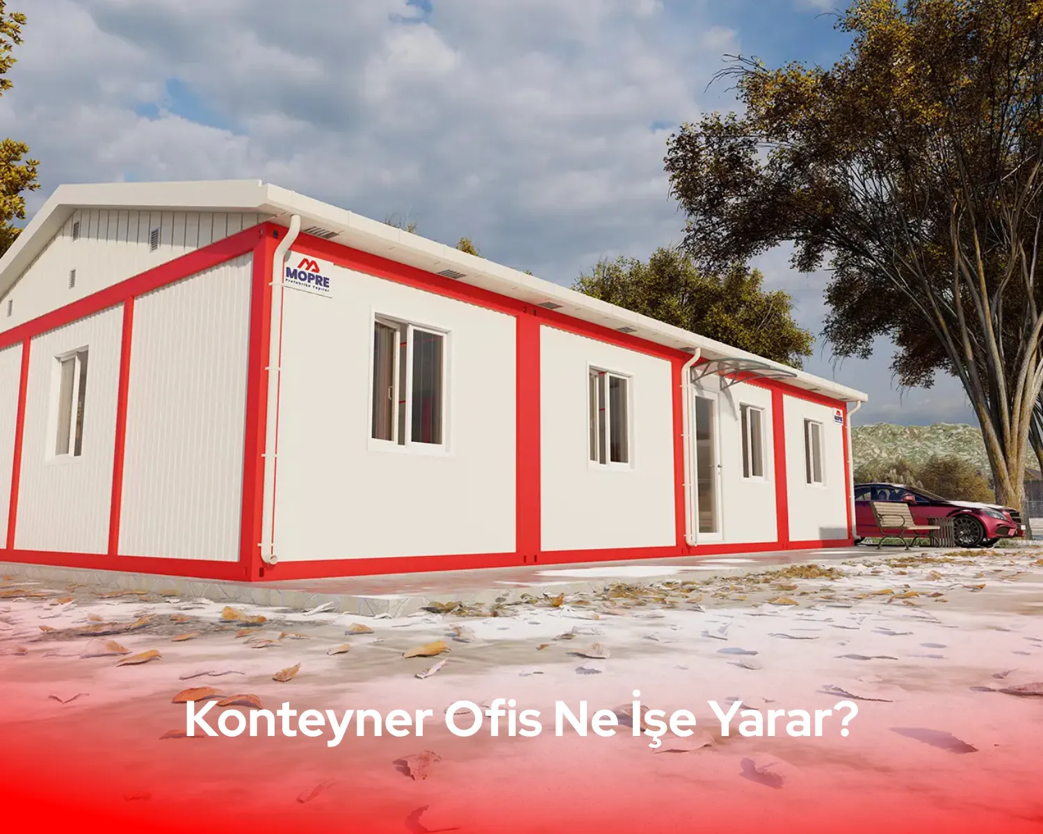 İç mekan detaylı Mopre ofis tasarımı; konteyner ofis ne işe yarar sorusunun ergonomik ve şık cevabı burada.