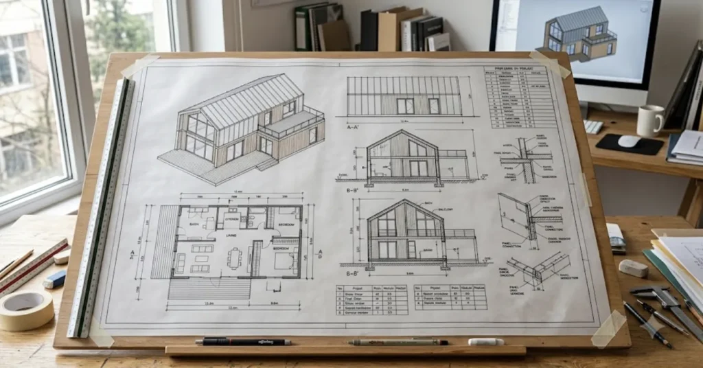 Prefabrik ev proje çiziminde dikkat edilmesi gereken adımlar ve Mopre rehberinde!